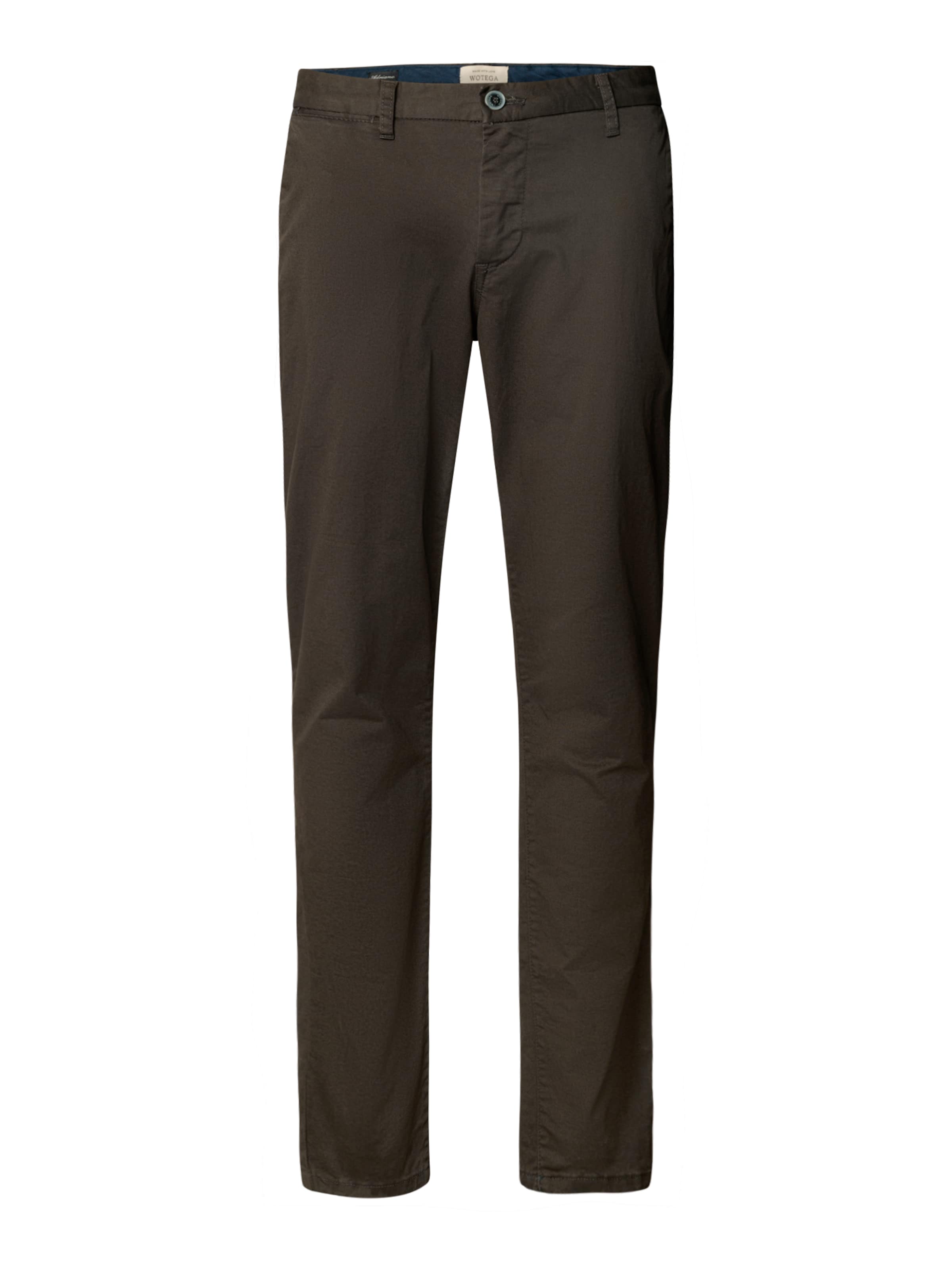 WOTEGA Slim fit Chino Pants 'Adriano' in Brown: front