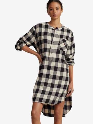 Chemise de nuit ' Cozy Flannel ' Polo Ralph Lauren en noir : devant