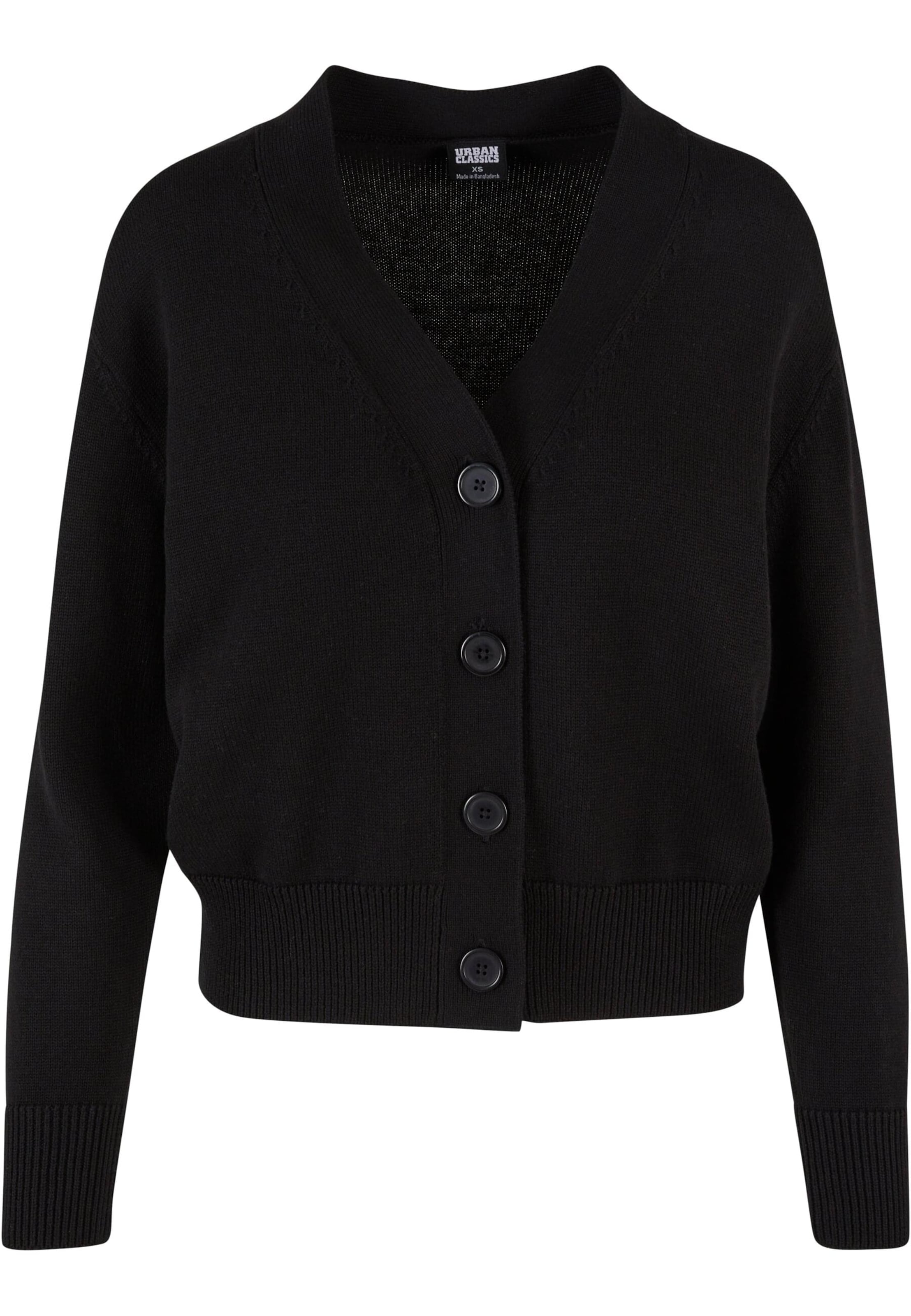 Cardigan Urban Classics en noir : devant