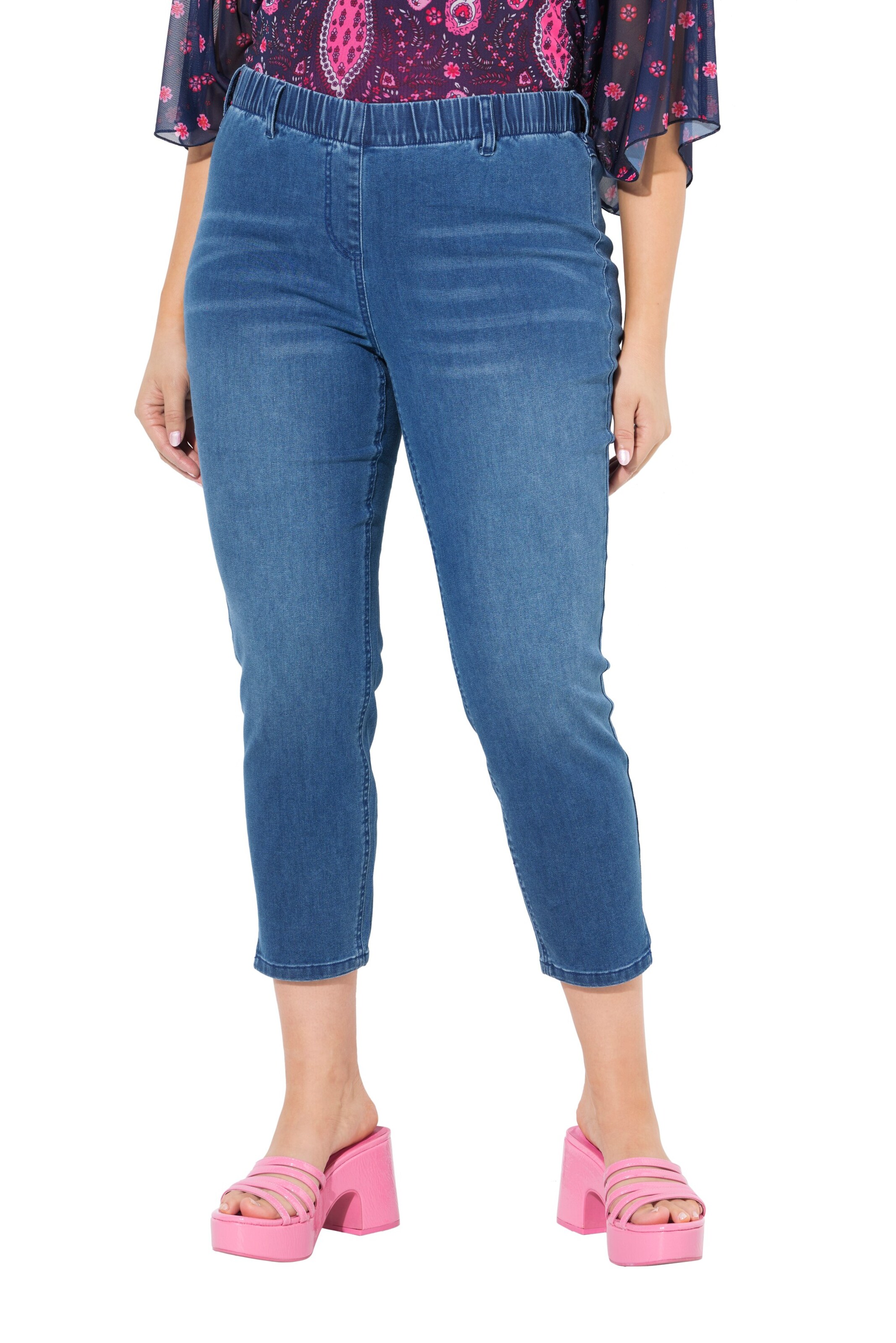 Ulla Popken Skinny Jeggings in Blau: Vorderseite