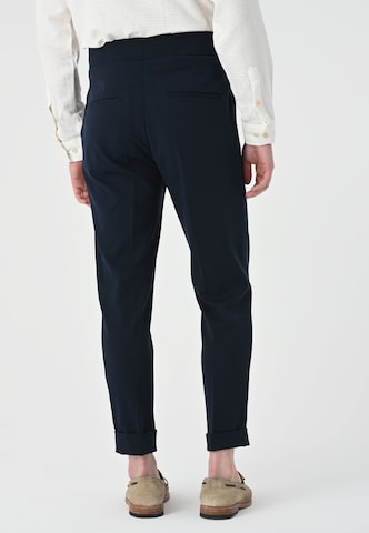 Antioch Slim fit Pleat-front trousers in Blue