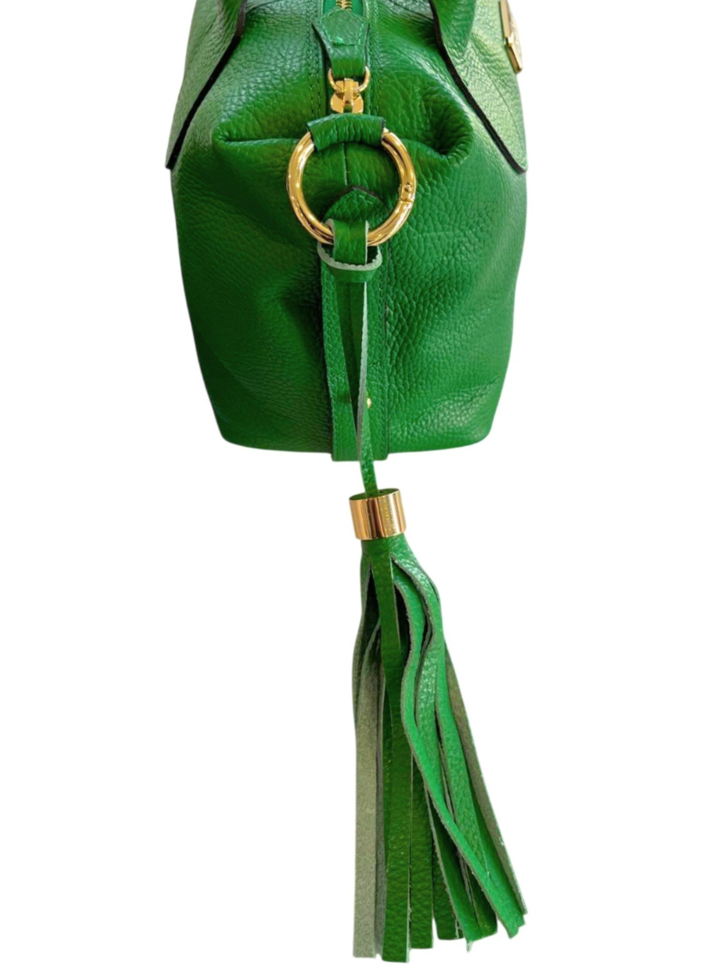 Borsa a mano 'Borsa a Mano Donna Pelle Vacchetta 100% - Modello Lucca Baldinini' di Baldinini Trend in verde
