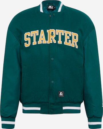 Starter Black Label Regular fit Φθινοπωρινό και ανοιξιάτικο μπουφάν σε πράσινο: μπροστά