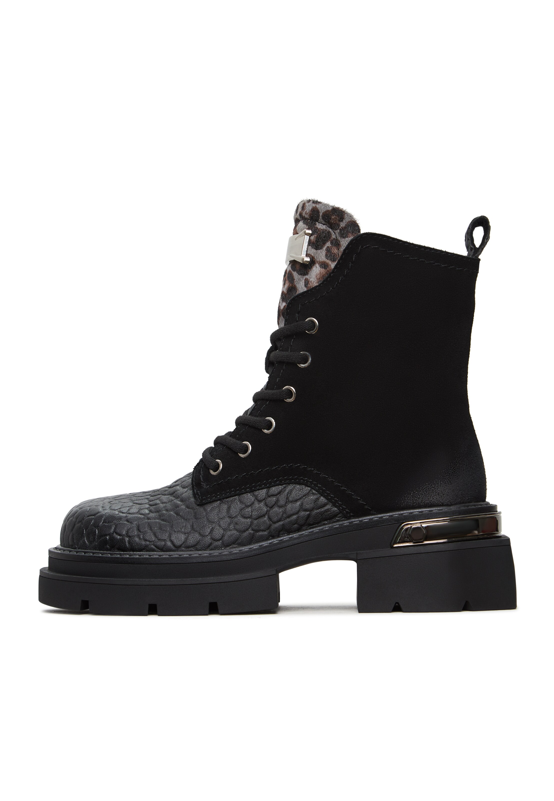 Bottines à lacets CESARE GASPARI en noir : devant