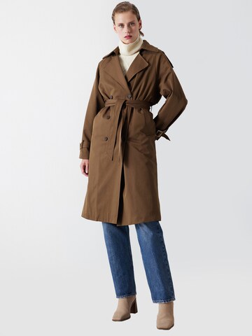 Ipekyol Between-Seasons Coat in Brown: front