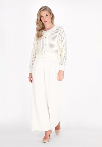 Cardigan 'Classic Look' DreiMaster Klassik en blanc