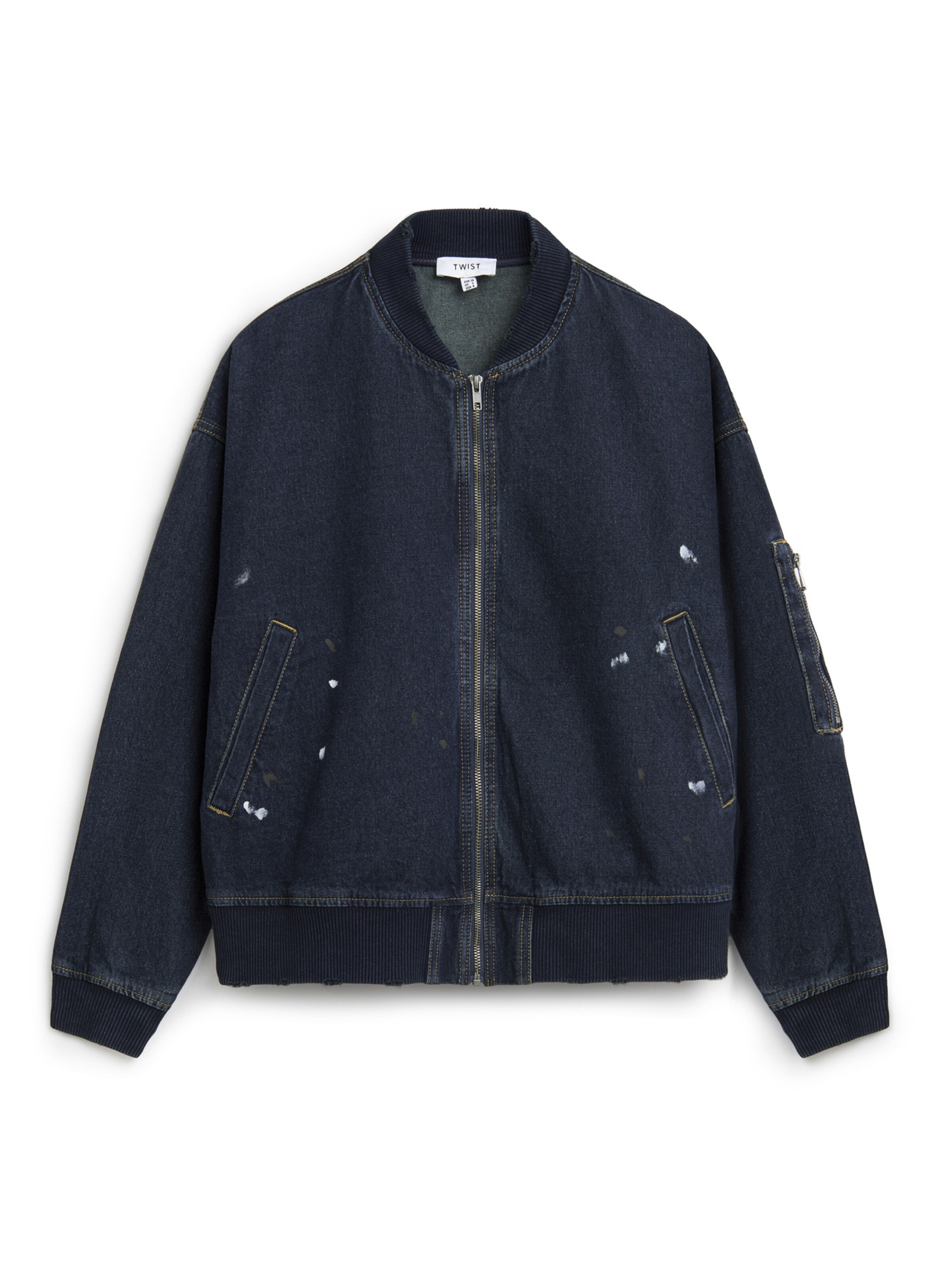 Veste mi-saison Twist en bleu : devant