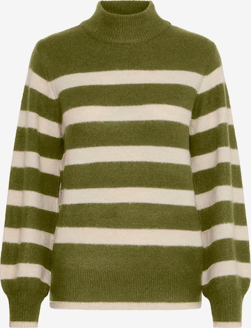 ICHI Sweater 'IH EDEEN' in Green: front