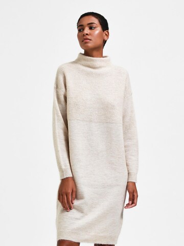 SELECTED FEMME Knitted dress 'Mola' in Beige: front