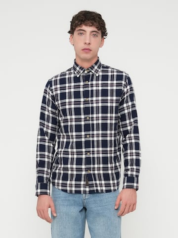 JACK & JONES - Ajuste regular Camisa 'JJEDOVER' en azul: frente