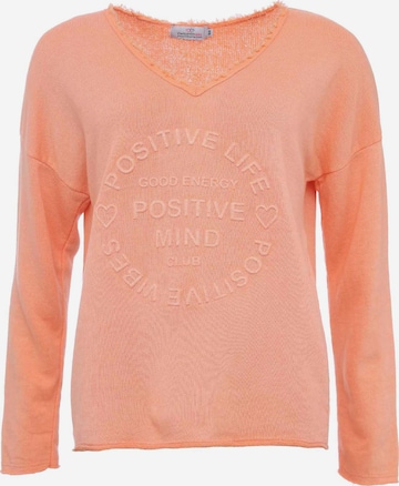 Felpa 'Positive Mind' di Zwillingsherz in arancione: frontale