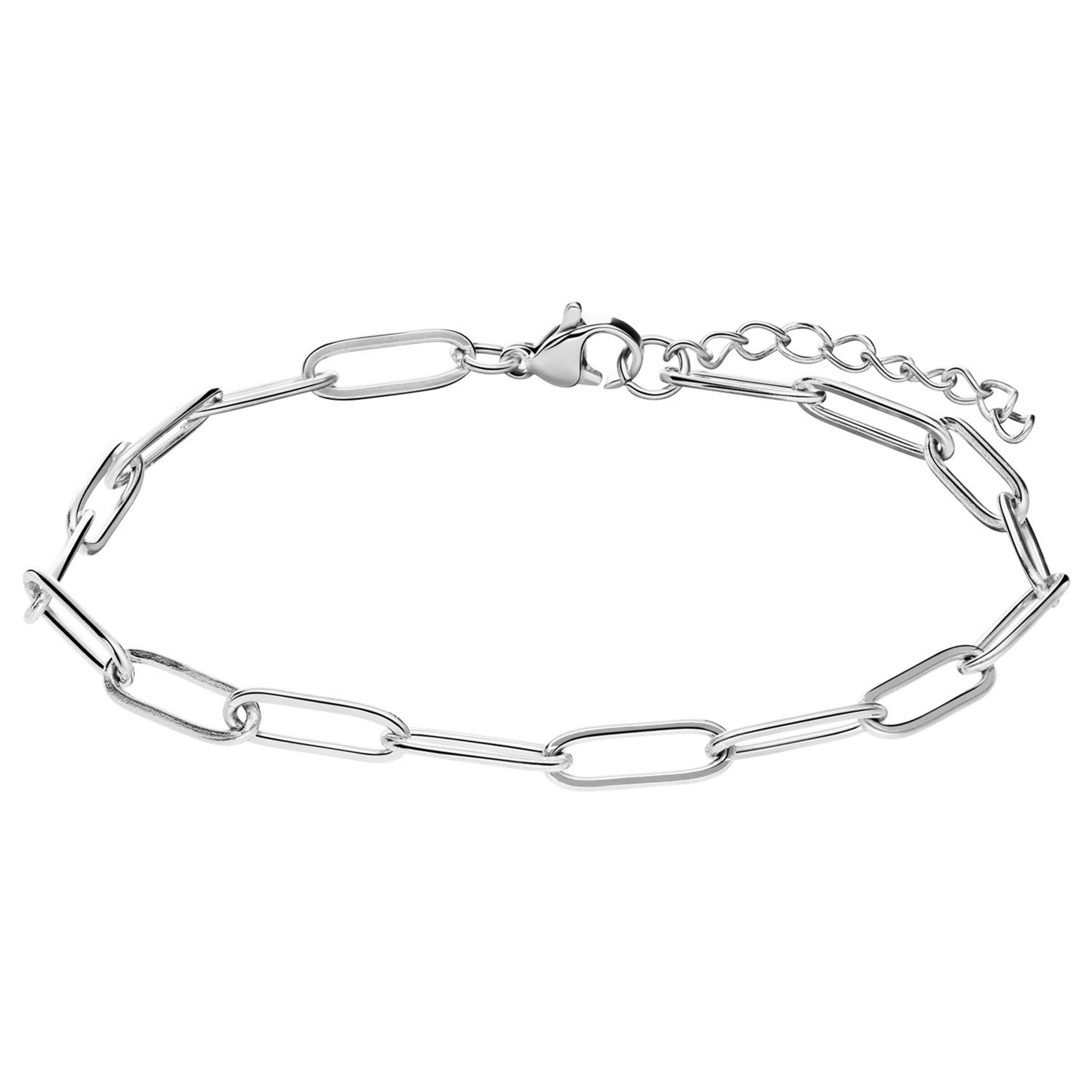 Lucardi Bracelet 'Glitzerndes Basic' in Silver: front