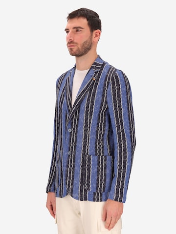 Distretto12 Regular fit Colbert 'Edmundo' in Blauw
