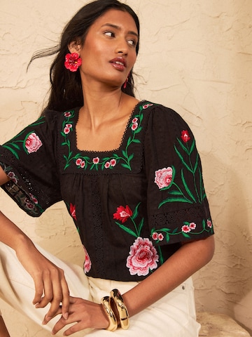 love & roses Bluse in Schwarz