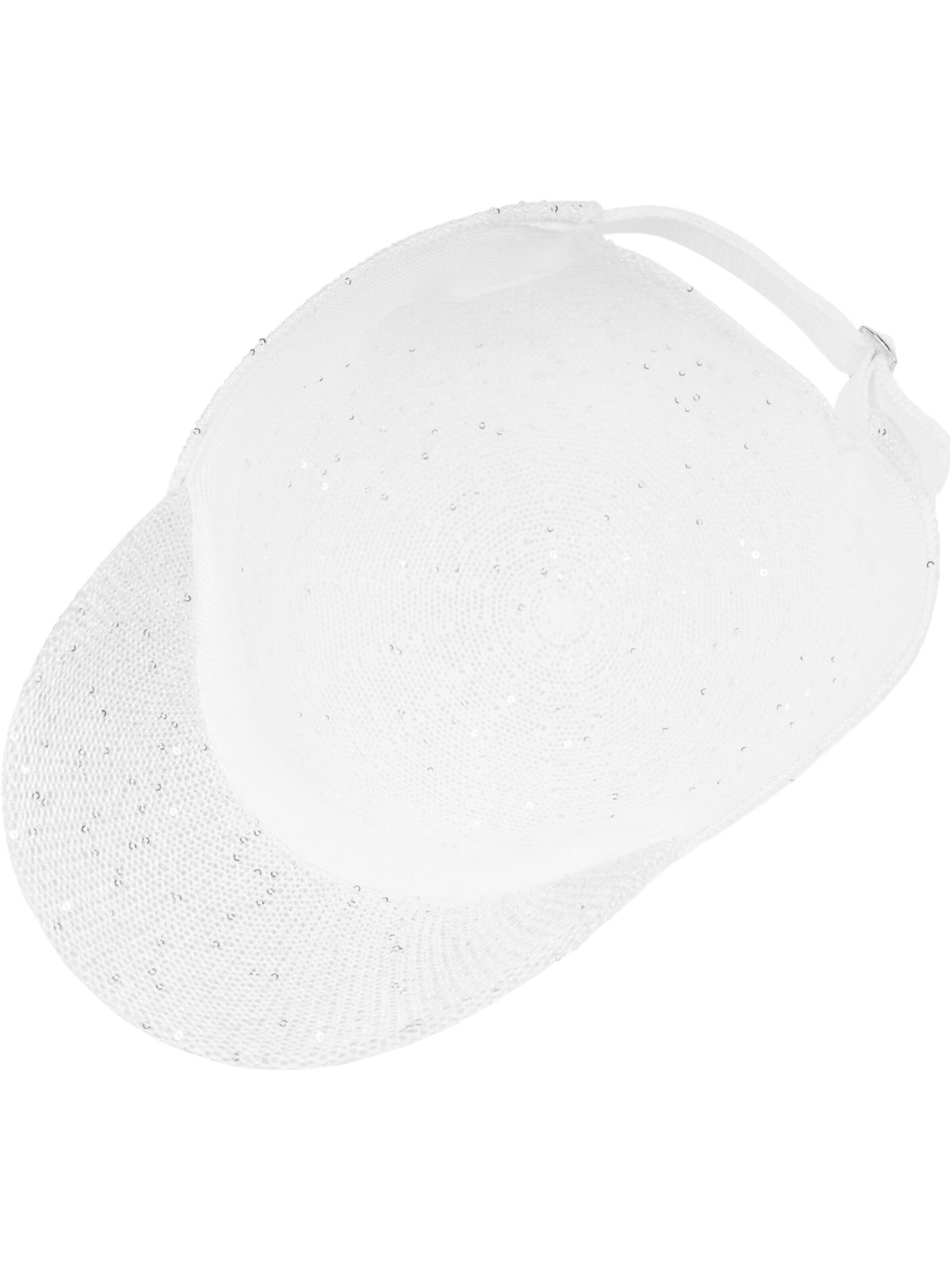 styleBREAKER Cap 'Gewebtes Baseball Cap Pailletten' in White