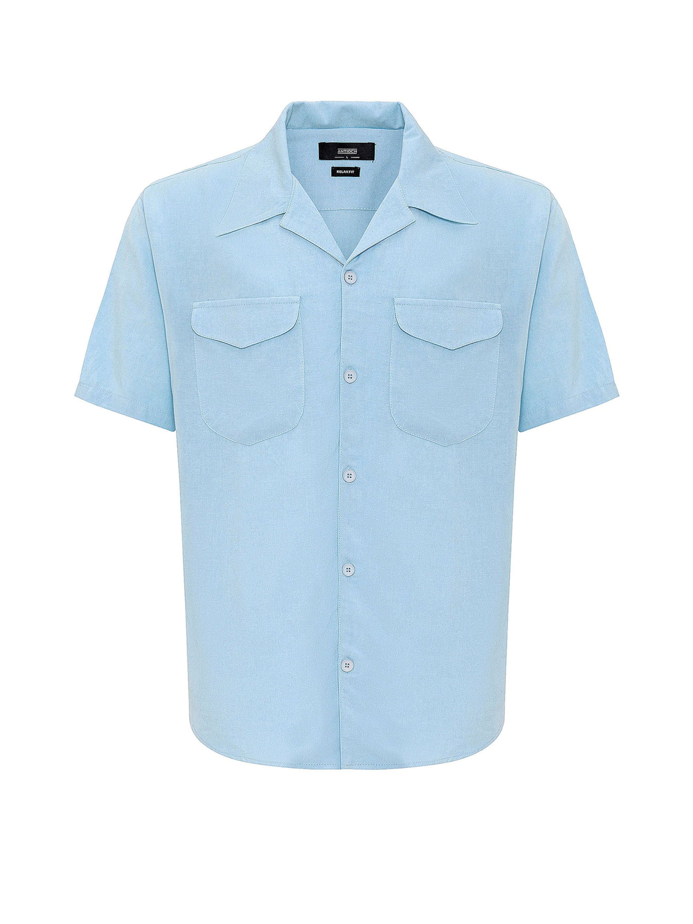 Antioch Regular fit Риза в синьо: отпред
