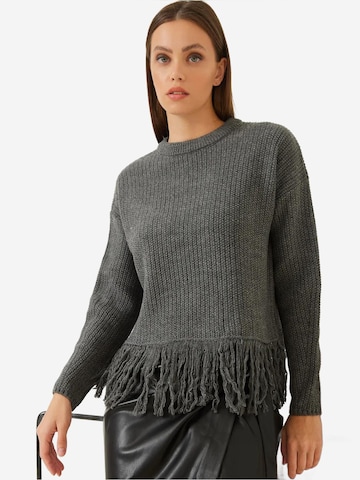 Pull-over Bianco Lucci en gris : devant