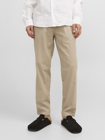 JACK & JONES Regular Pants in Beige: front