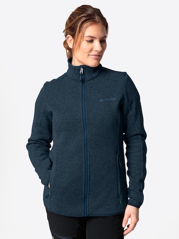 VAUDE Functionele fleece jas 'W Rienza J IV' in Blauw: voorkant