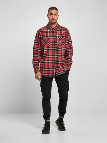 Urban Classics Regular fit Button Up Shirt 'Roots' in Red