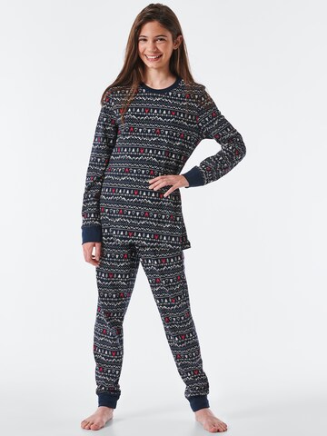 SCHIESSER Pajamas 'Family' in Blue: front