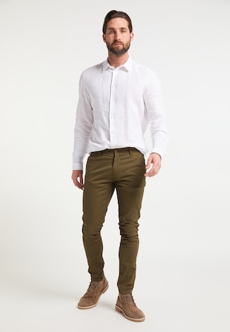 Regular Pantalon chino DreiMaster Klassik en vert