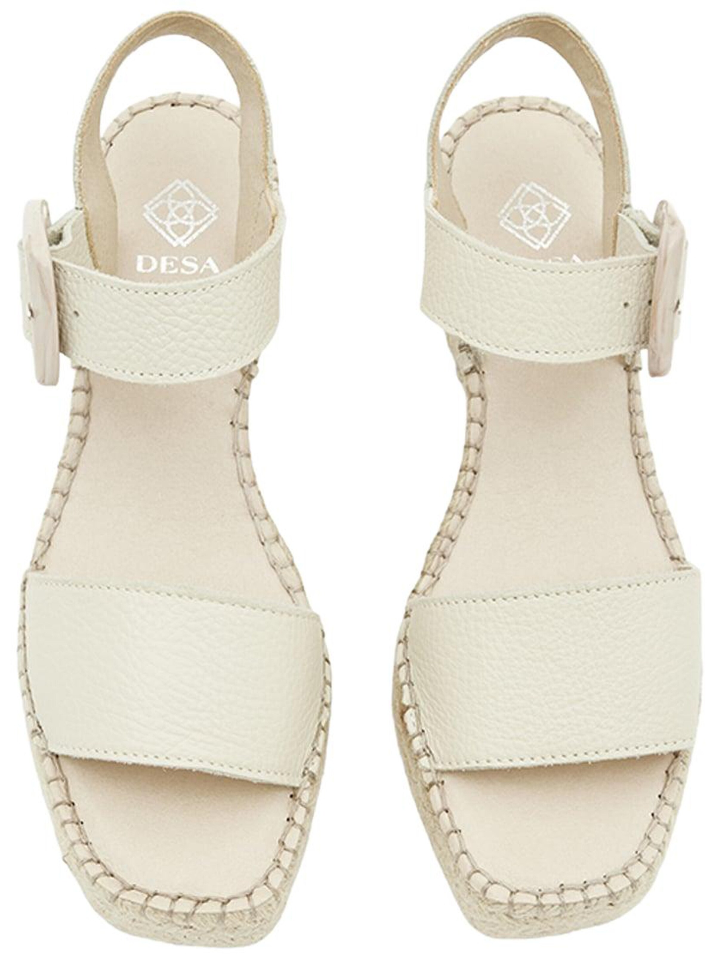 Desa Sandals 'Keilsandalen' in White