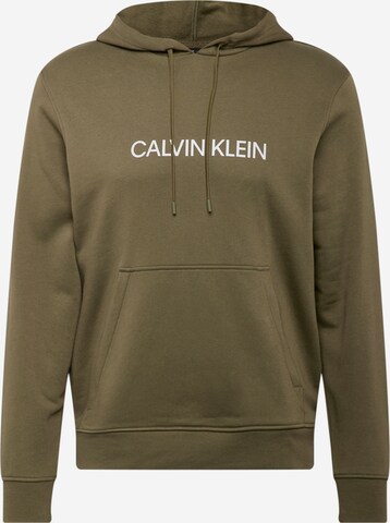 Calvin Klein Performance Athletic Sweatshirt in Green: front
