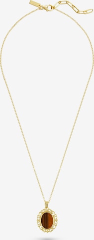 Collana 'Vintage Tiger Eye Pendant' di Commen Lines in oro: frontale