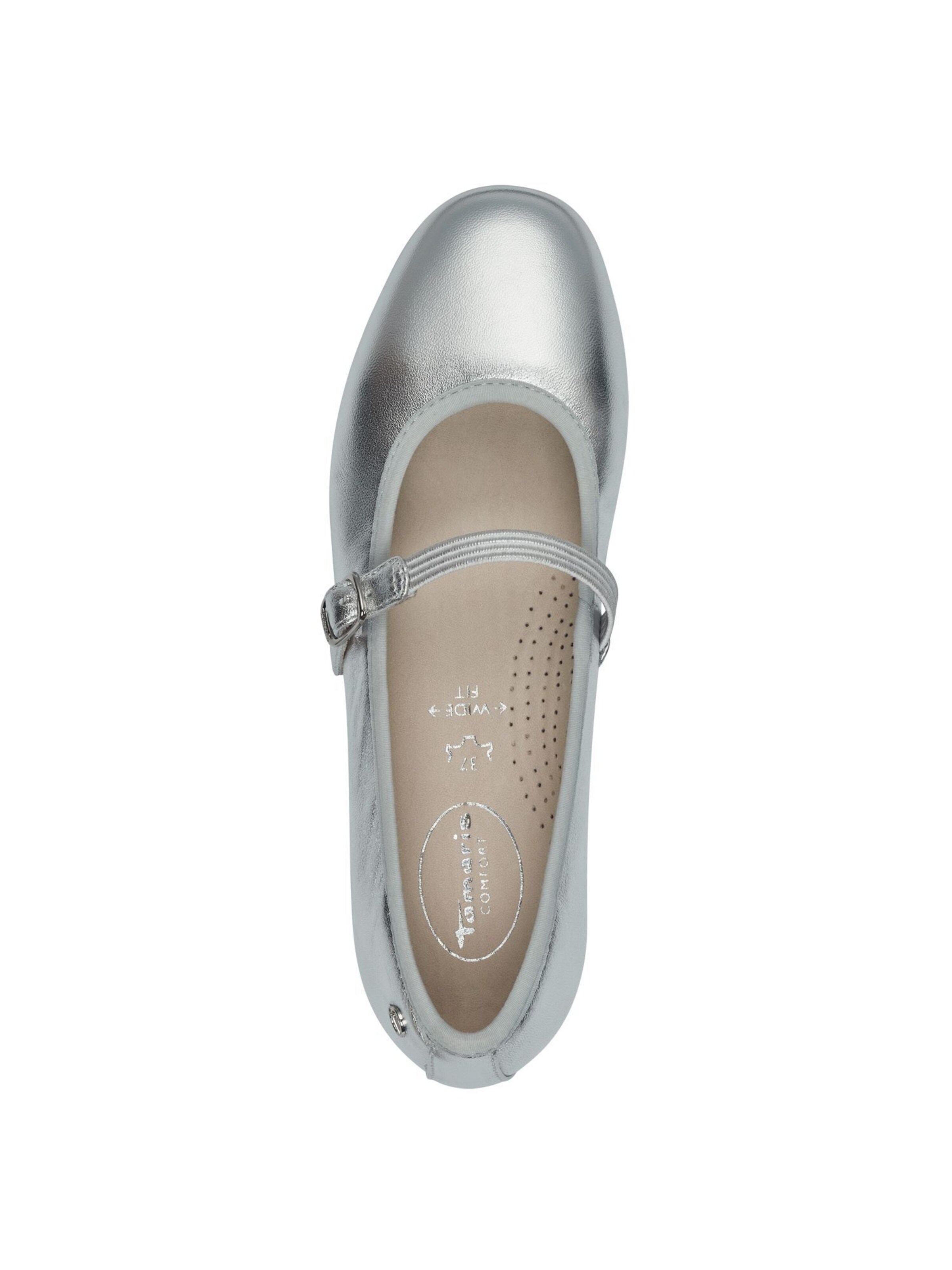 Ballerines à lanières Tamaris en argent