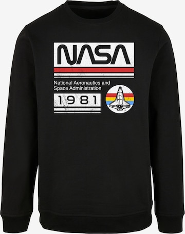 Merchcode Sweatshirt 'NASA - 1981' in Schwarz: predná strana