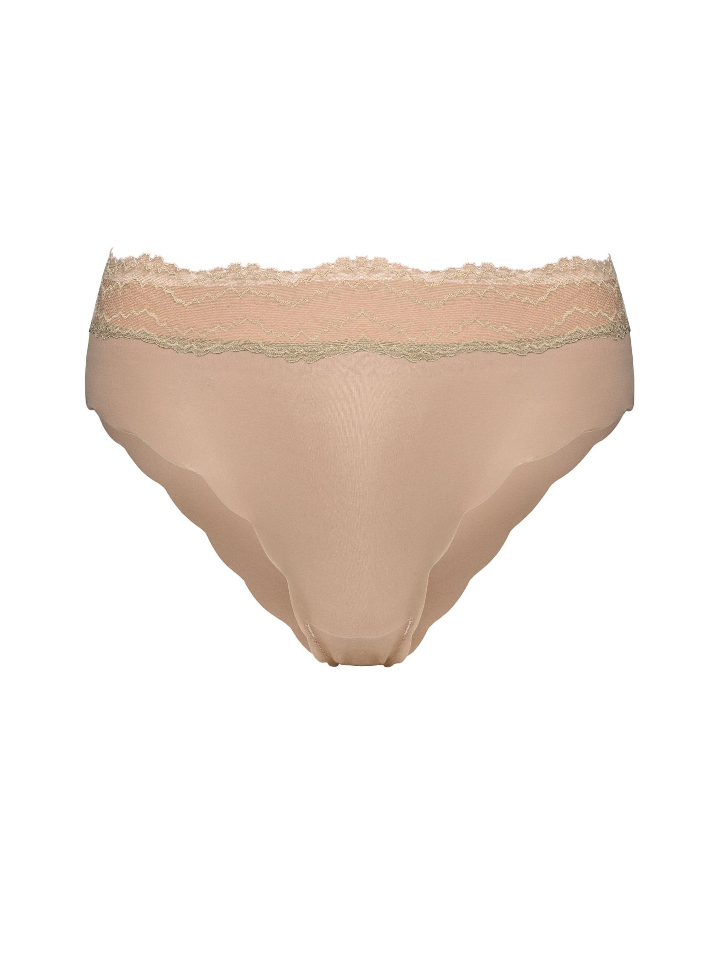 ESOTIQ - Panti 'Taillenslip Pola im 2er Pack, hohe Leibhöhe, nahtlos, zarte Rüschen' en beige
