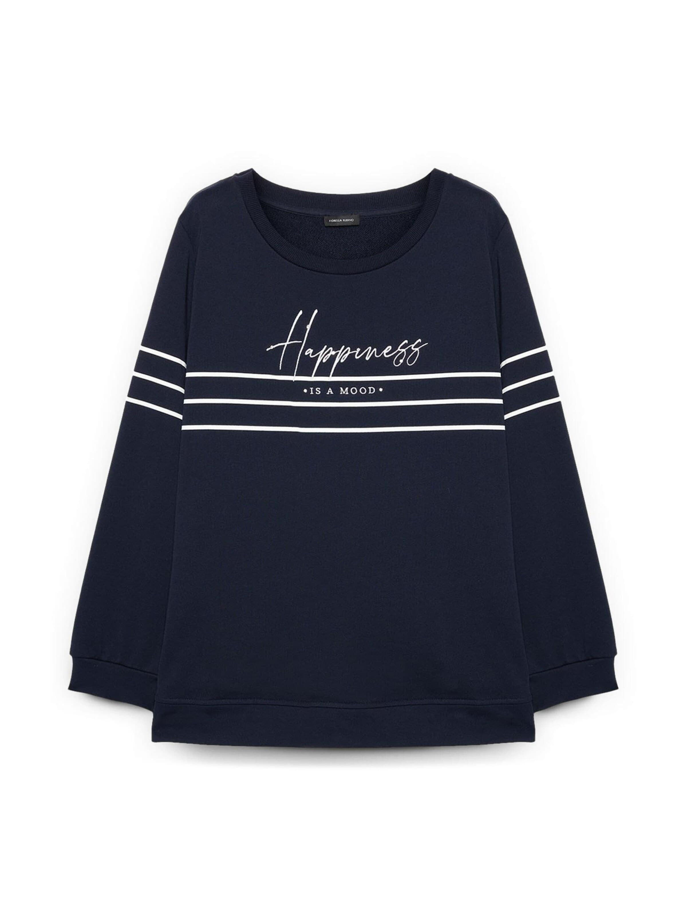 Sweat-shirt Fiorella Rubino en bleu : devant