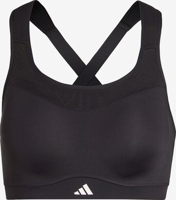 ADIDAS PERFORMANCE Bustier Sport bh in Zwart: voorkant