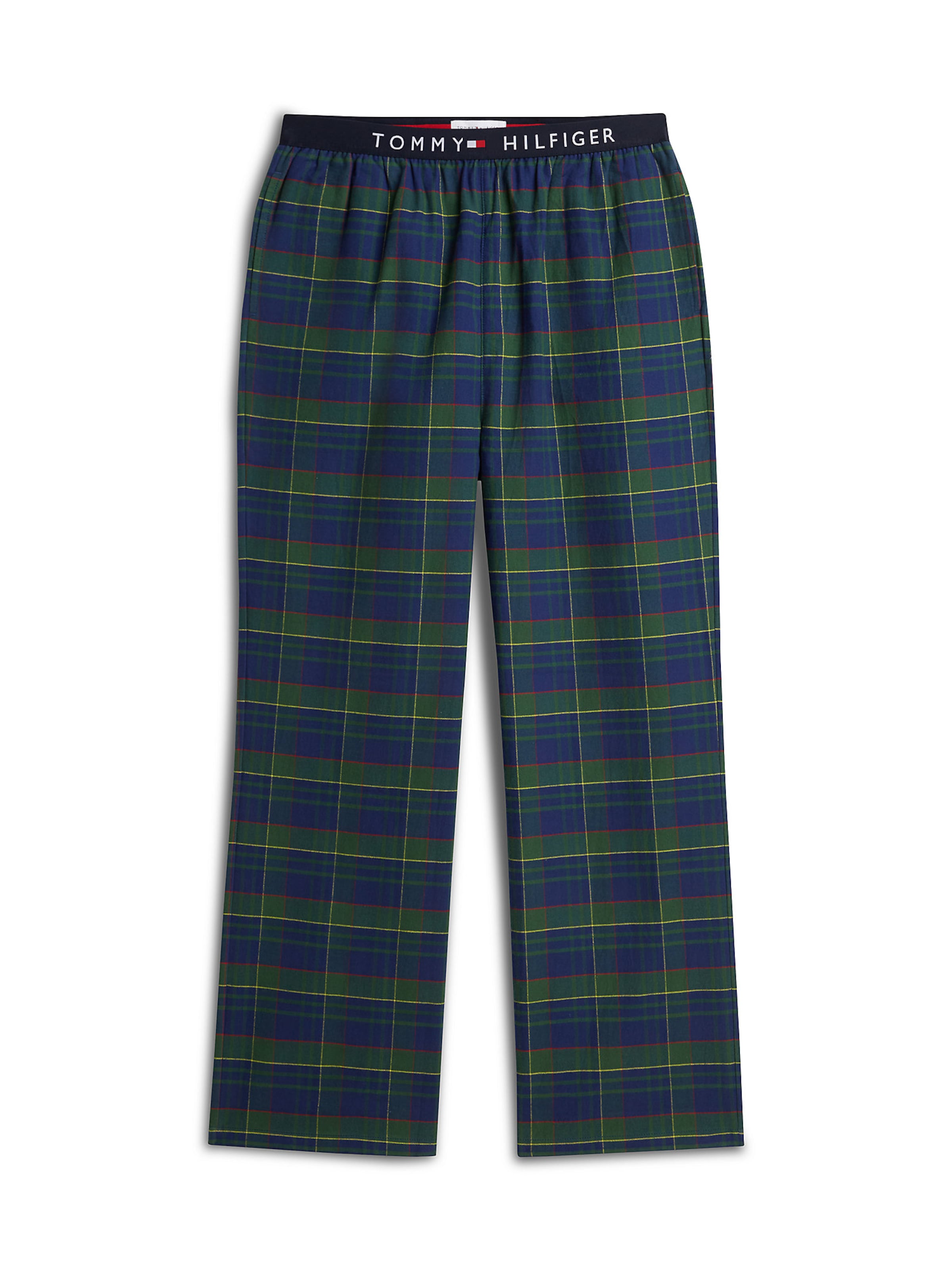 TOMMY HILFIGER Pajama Pants in Green: front