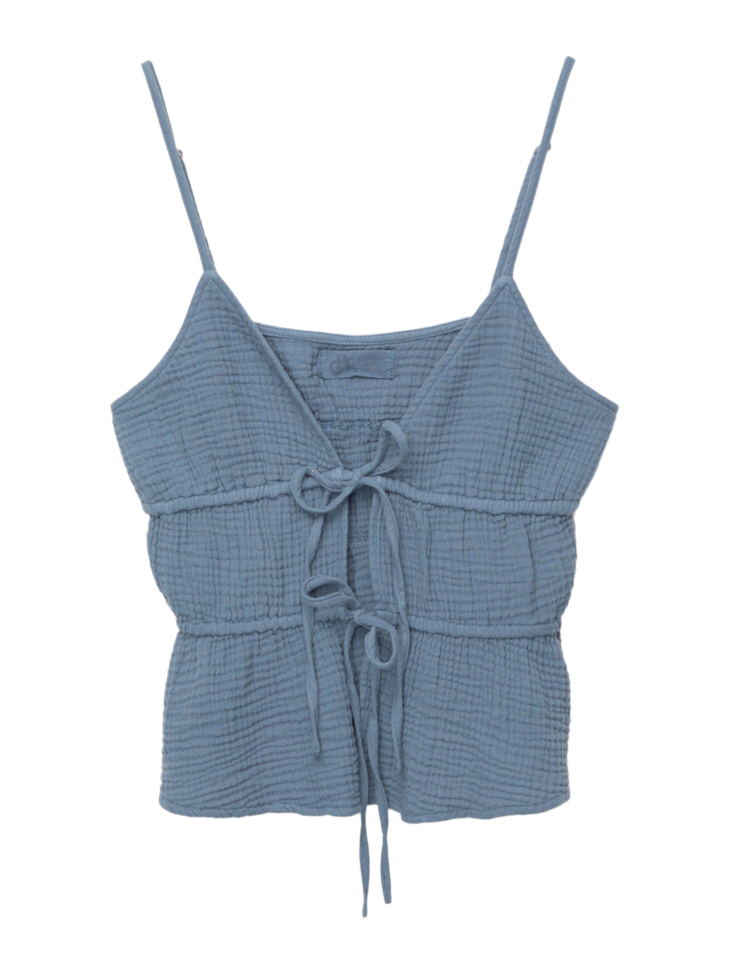 Pull&Bear Top 'PACIFIC' – modrá: přední strana