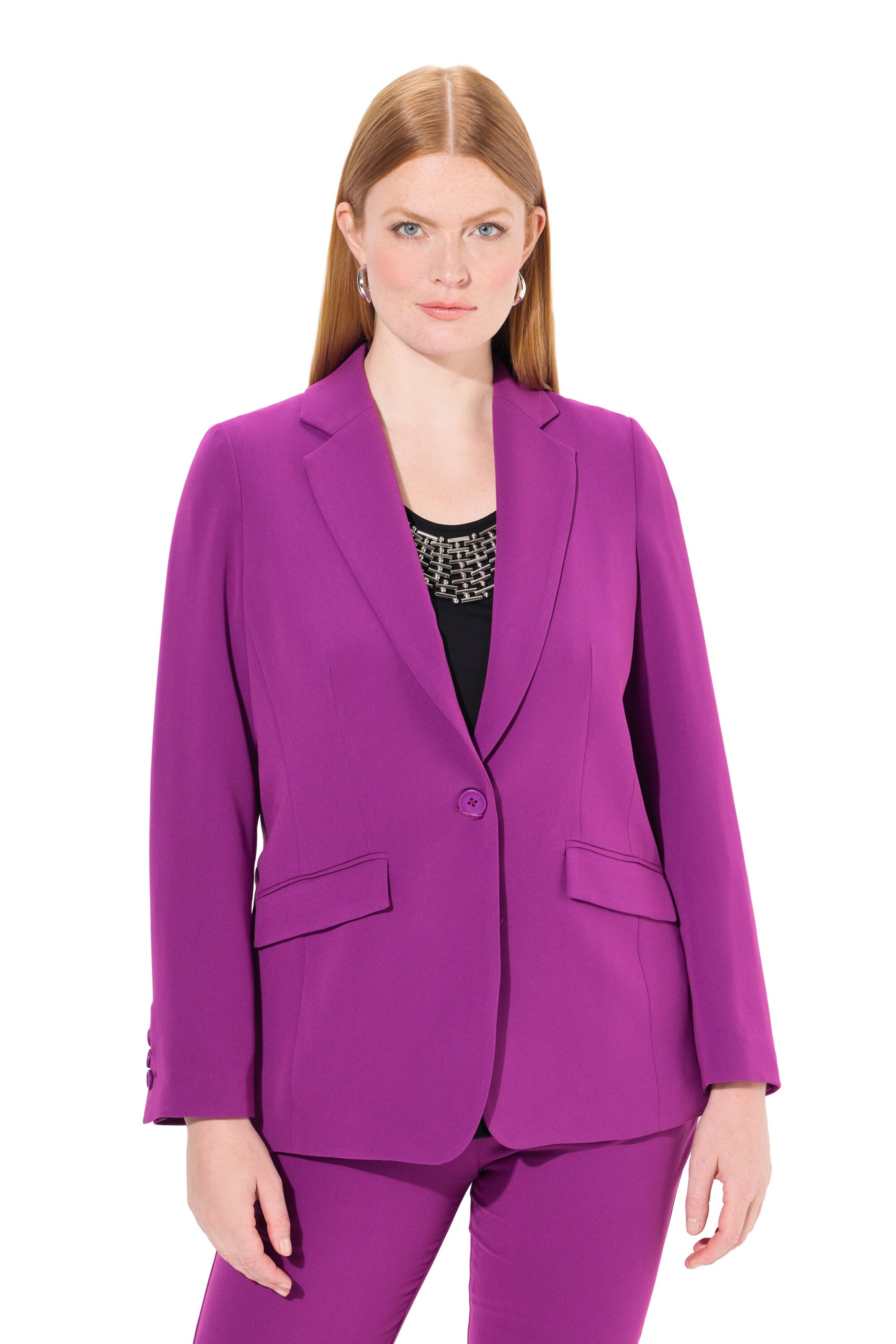 Ulla Popken Blazer in Purple: front