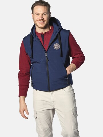 Jan Vanderstorm Bodywarmer ' Osrar ' in Blauw: voorkant