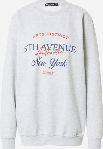 Sweat-shirt Nasty Gal en gris : devant