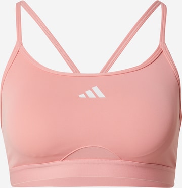 Reggiseno sportivo 'Aeroreact' di ADIDAS PERFORMANCE in rosa: frontale