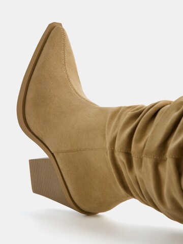 Bottes Bershka en beige