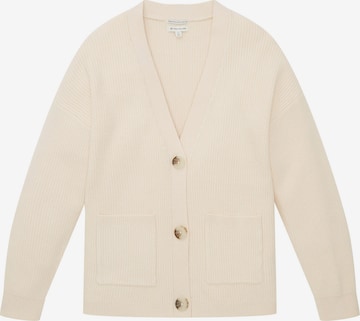 TOM TAILOR Knit Cardigan in Beige: front