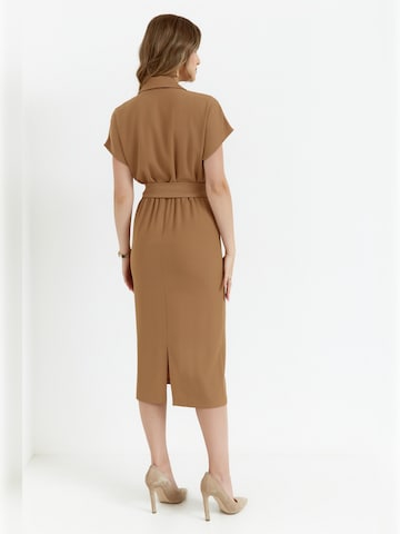 Stylove - Vestido camisero en beige