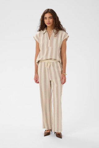 CULTURE Loosefit Broek in Beige: voorkant