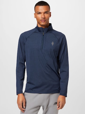 Pull-over de sport SKECHERS en bleu : devant