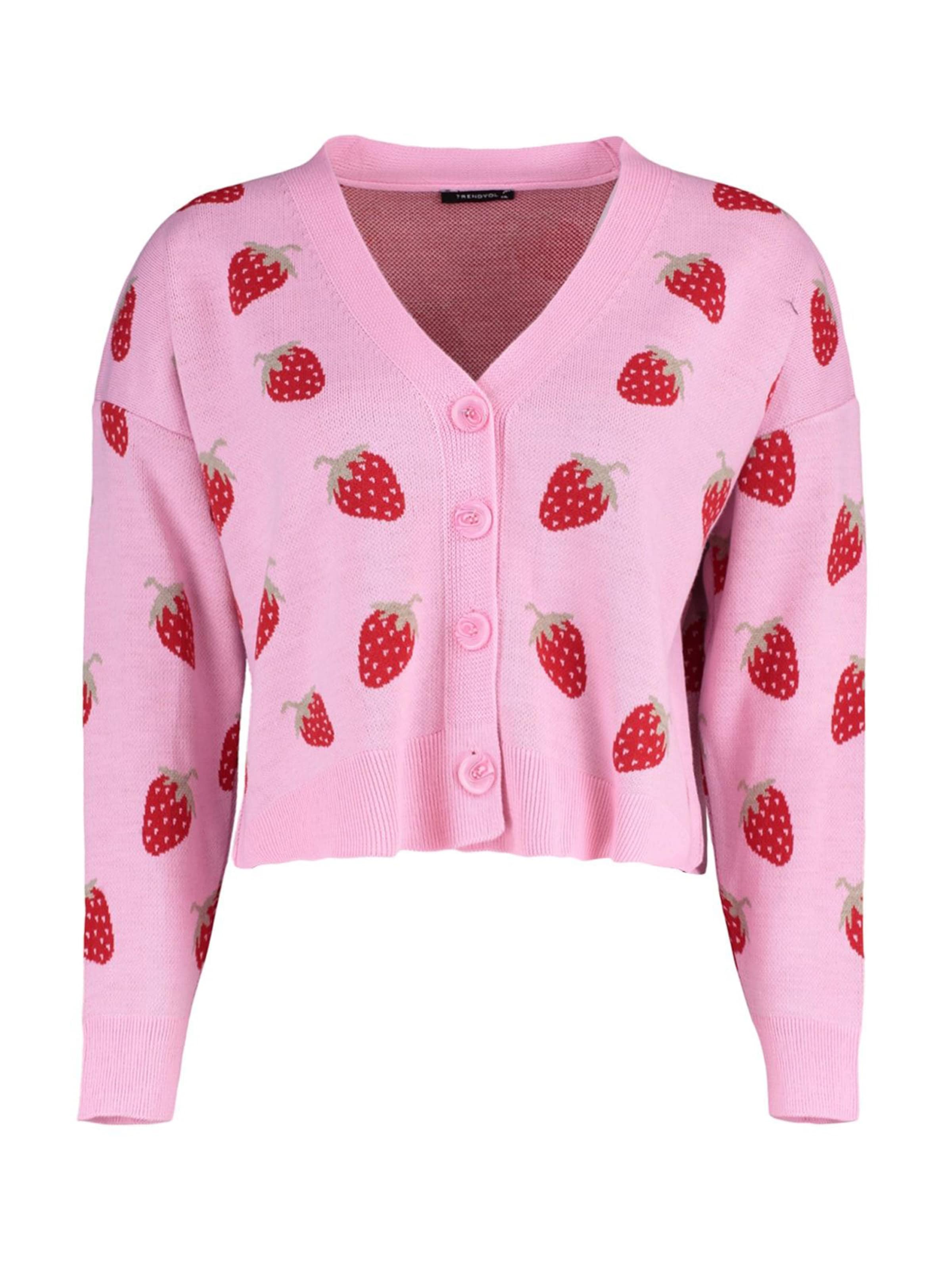 rožinė Trendyol Curve Kardiganas: priekis