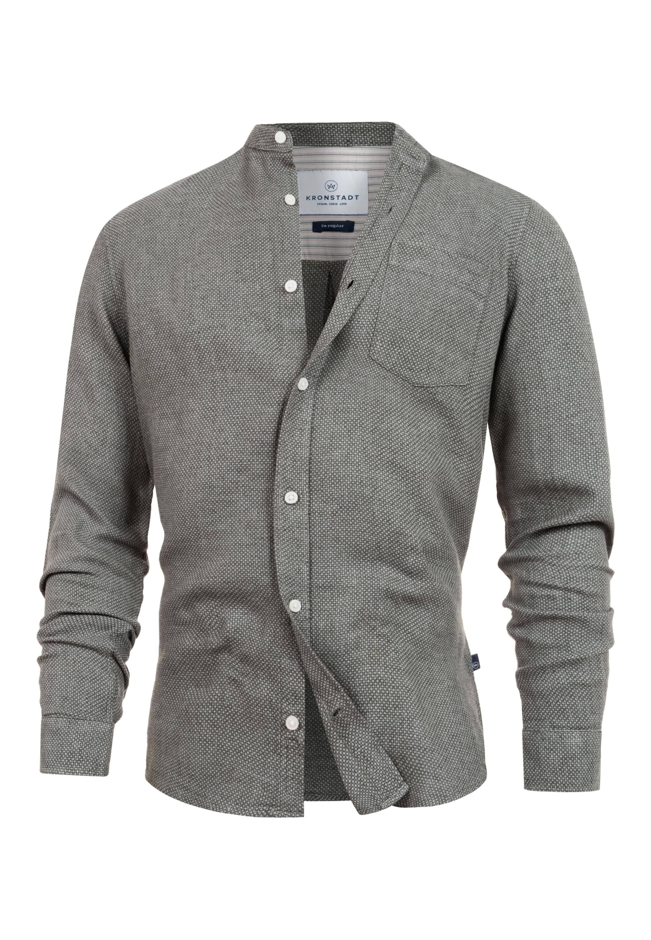 Kronstadt Zakelijk overhemd 'KSGallagher' in Groen: voorkant