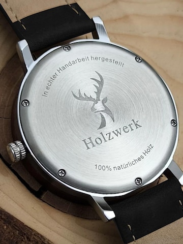 Holzwerk Analógové hodinky 'Fulda' - Čierna