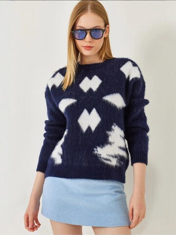 Bianco Lucci Pullover in Blau: Vorderseite