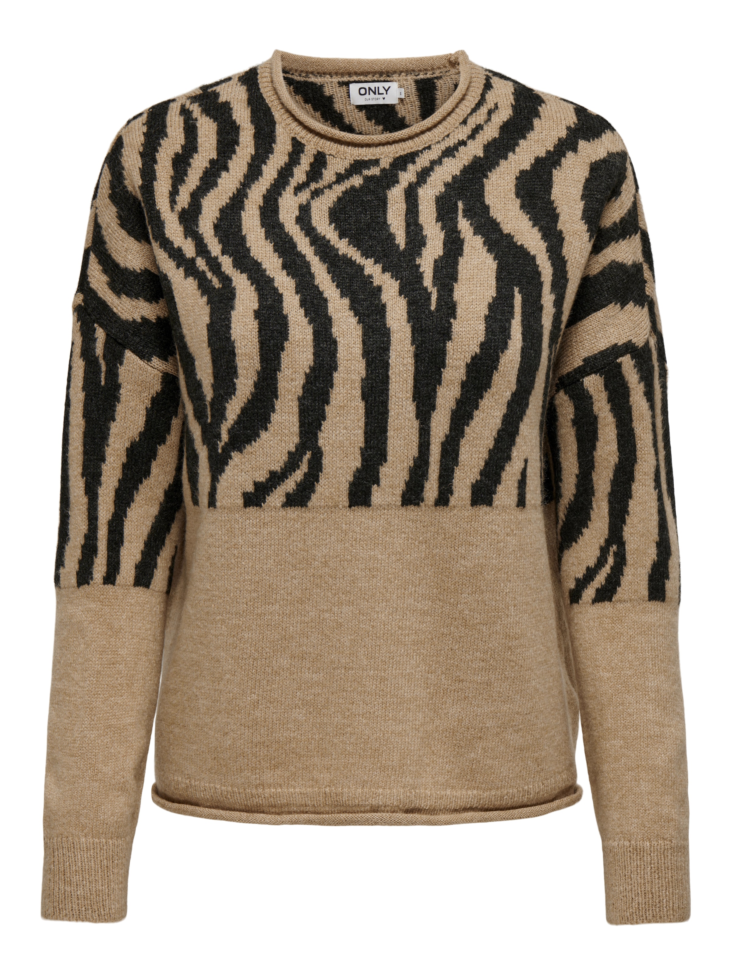 Pull-over 'ONLJade' ONLY en marron : devant